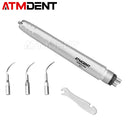Aparelho de limpeza dental ultrassônico com 3 pontas, peça de mão com 2/4 furos para clareamento dental.