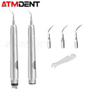 Aparelho de limpeza dental ultrassônico com 3 pontas, peça de mão com 2/4 furos para clareamento dental.