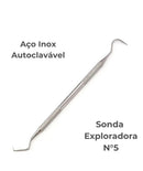 Kit 3 /5/ 10 sonda exploradora odontológica para exame clínico- Cirurgião Dentista