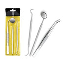 CliniSmile Pro Kit para exame clínico Dental Profissional de Inox. espelho, sonda e pinça.