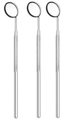 Kit 3 /5/ 10 espelhos odontológico com cabo inox para exame clínico- Cirurgião Dentista