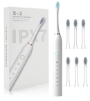Escova de Dente Sônica Profissional IPX7 Recarregável com 4 Cabeças para Higiene Bucal Portátil